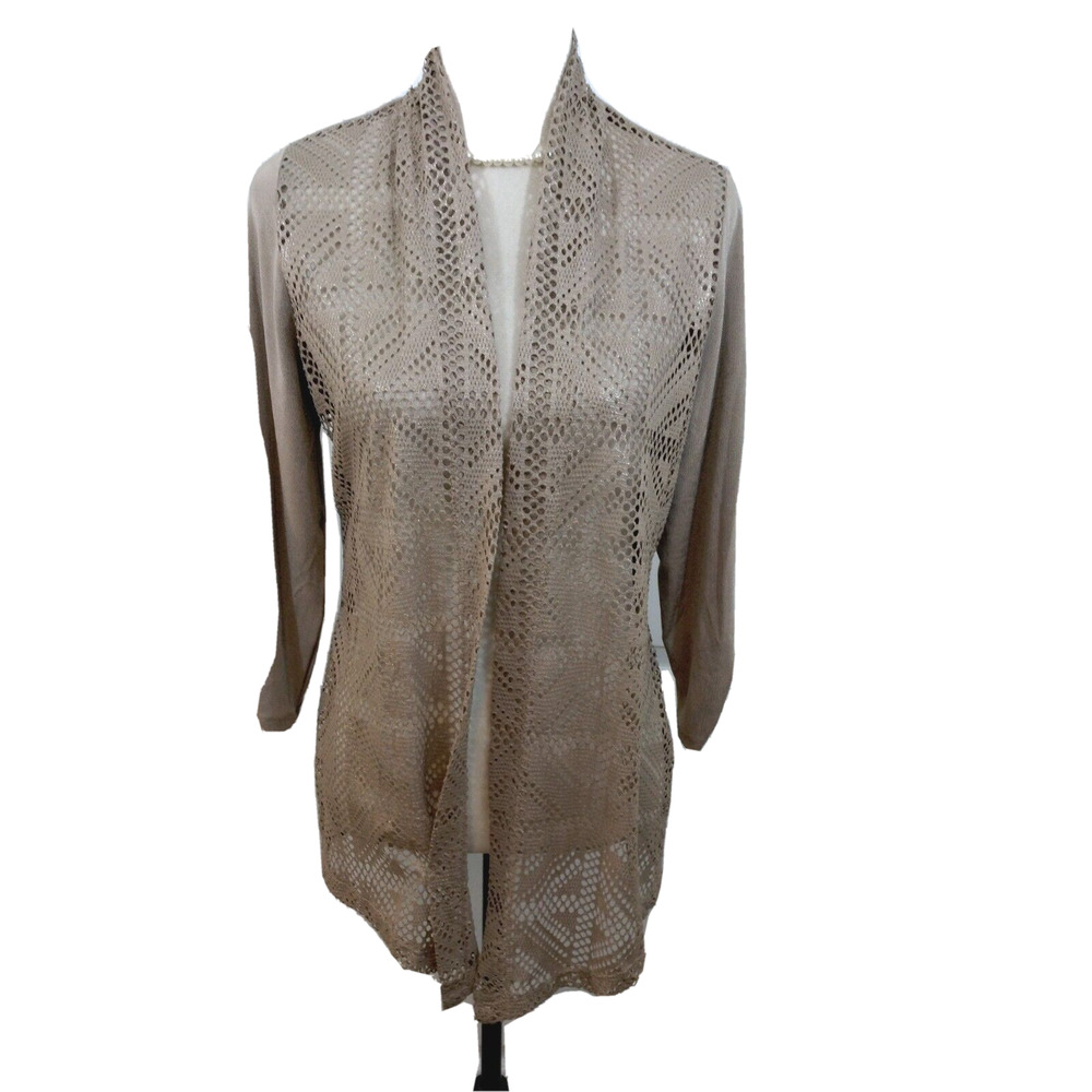 Chicos Travelers Open Front Cardigan